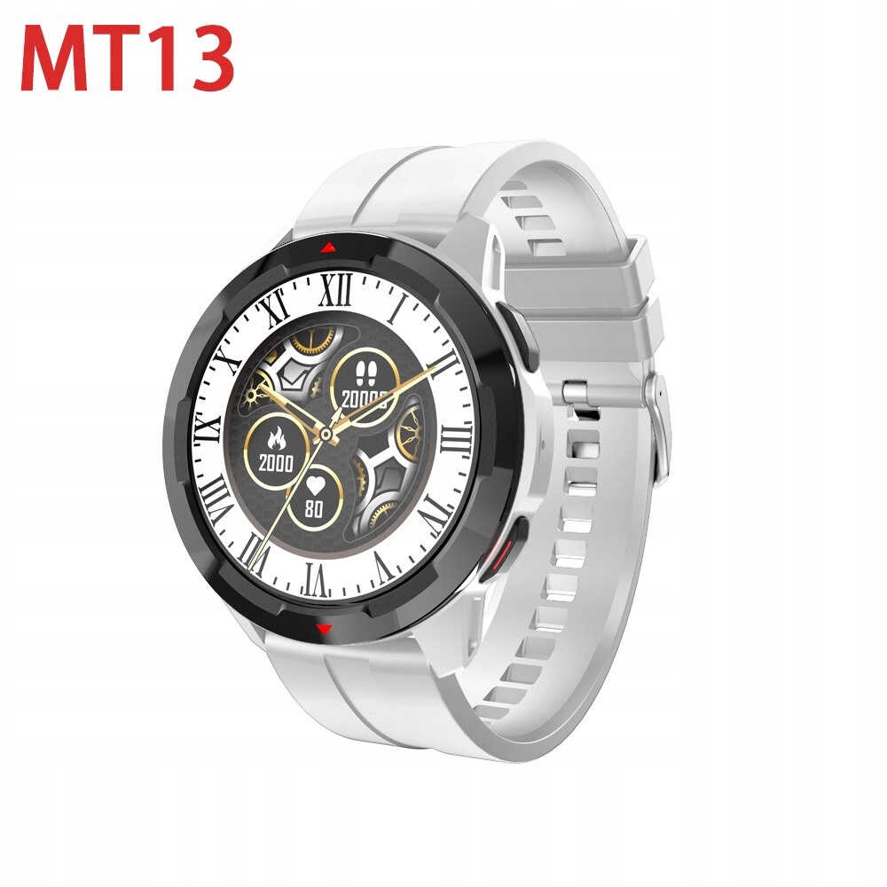 Unisex hodinky - Smartwatch Watch-Mt13 White Silica Standard