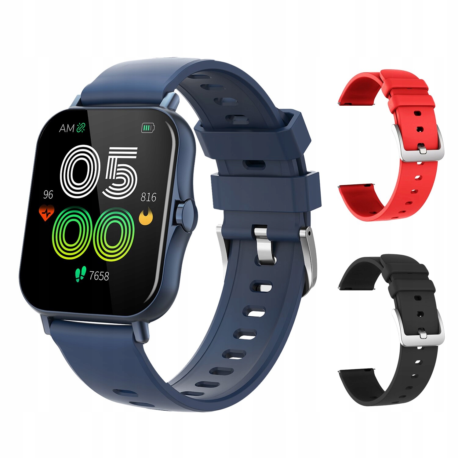 Unisex hodinky - Smartwatch Watch-Blue s 2 pruhmi