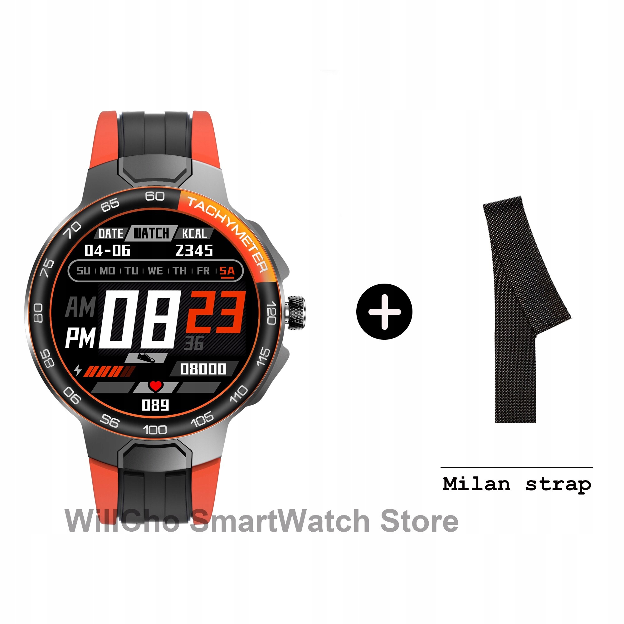 Unisex hodinky - Smartwatch Watch-Orange-Milan