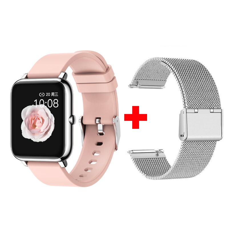 Unisex hodinky - Smartwatch Watch-22 Pink Pridajte pás B