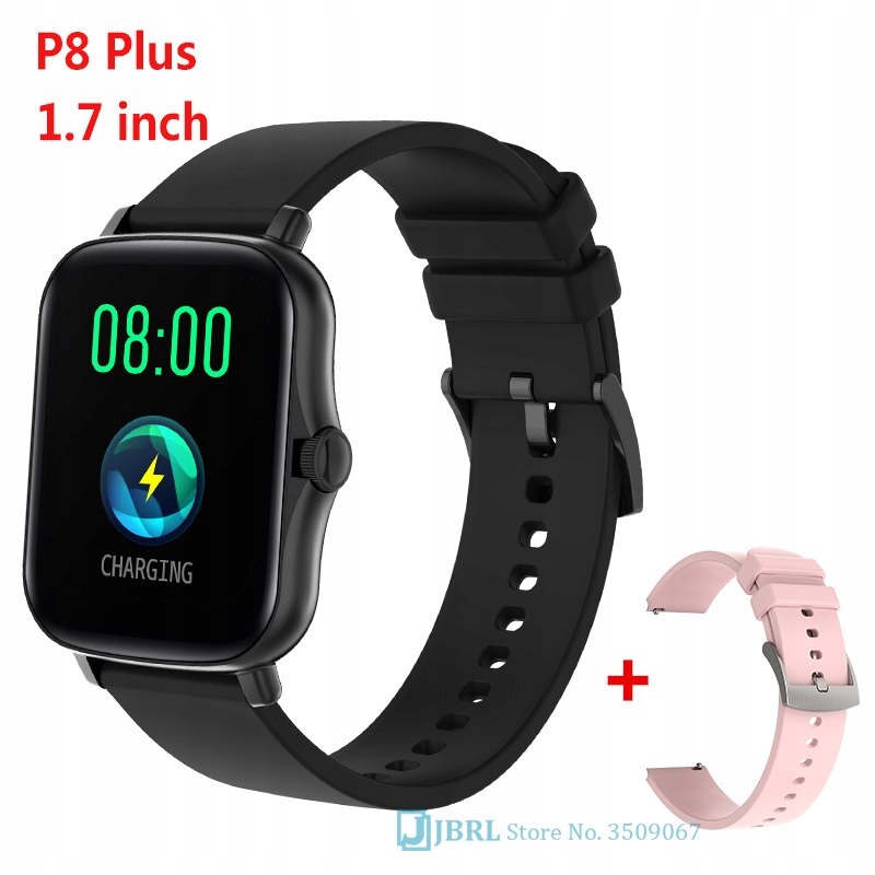 Unisex hodinky - Smartwatch Watch-P8p Black Pridať remienok1