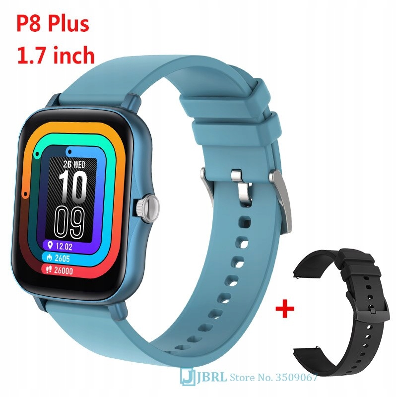 Unisex hodinky - Smartwatch Watch-p8p Blue Pridať remienok4