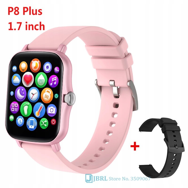 Unisex hodinky - Smartwatch Watch-p8p Pink Pridať remienok2