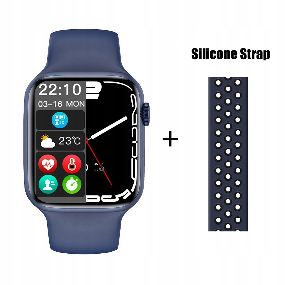 Unisex hodinky - Smartwatch Watch-Pawa Blue W27 Pro 45 mm