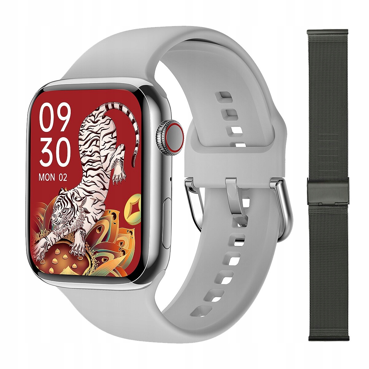 Unisex hodinky - Smartwatch Watch-pd7 biela pridaná čierna