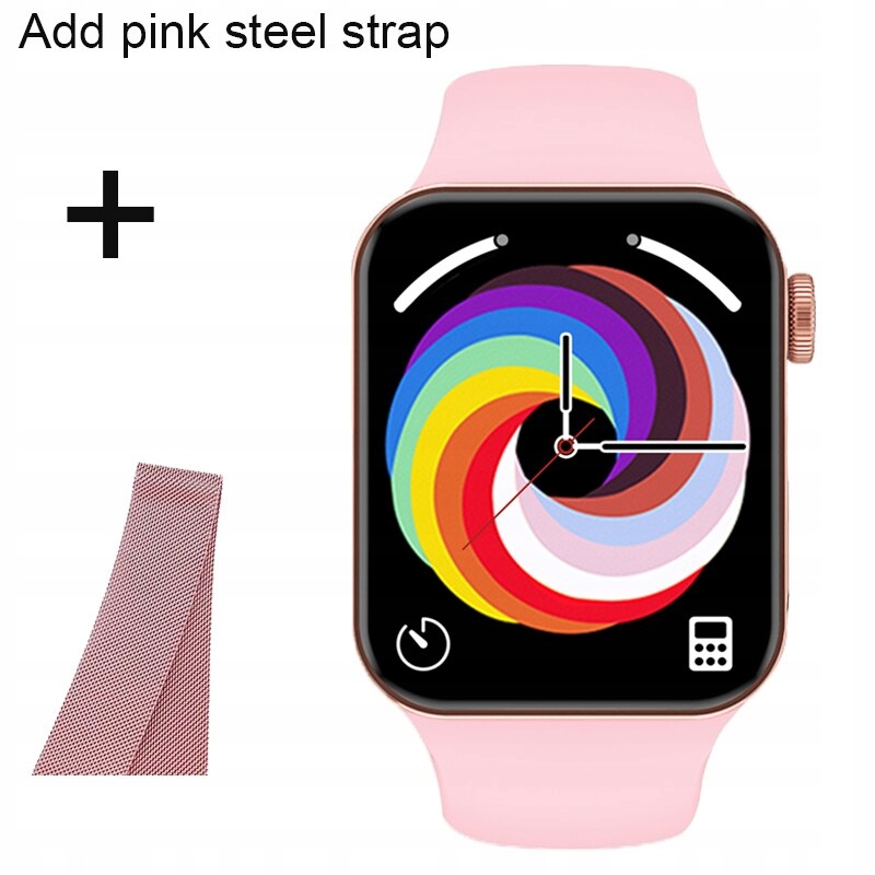 Unisex hodinky - Smartwatch Watch-pk Pridajte ružovú oceľ