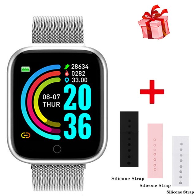 Unisex hodinky - Smartwatch Watch-Pasek wh Steel 3
