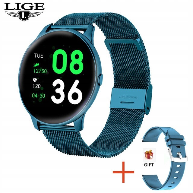 Unisex hodinky - Smartwatch Watch-Pasek s 2 modrou sieťou
