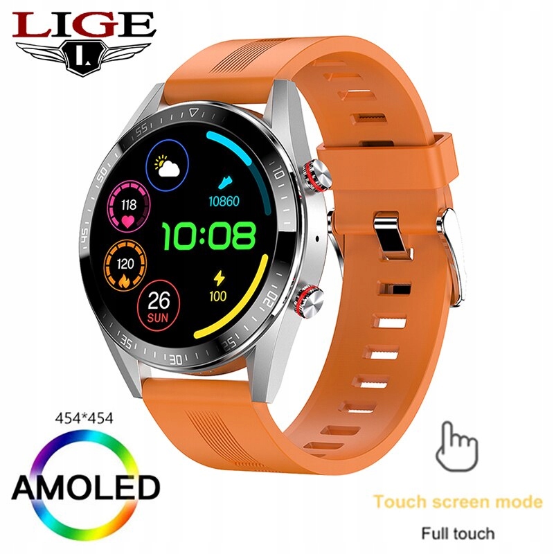 Unisex hodinky - Silikón Smartwatch-oranžový silikón