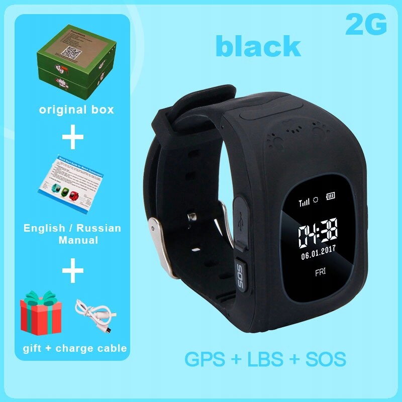 Unisex hodinky - Smartwatch Watch-Q50 Black GPS Ruská verzia