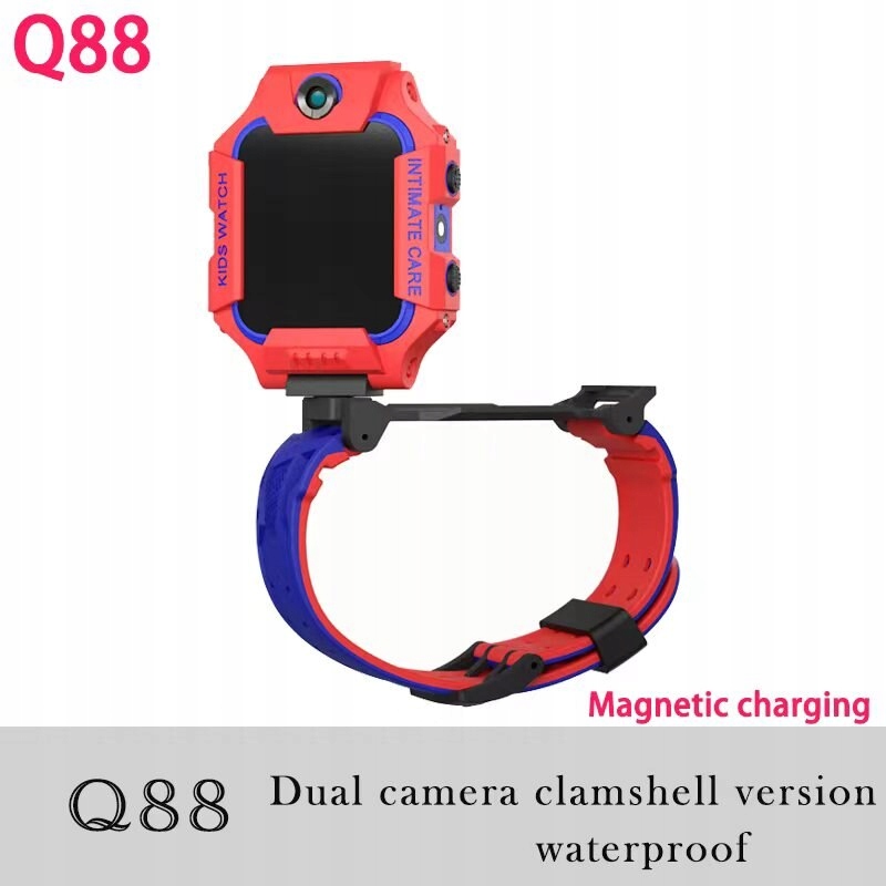 Unisex hodinky - Smartwatch Watch-Q88 Red English