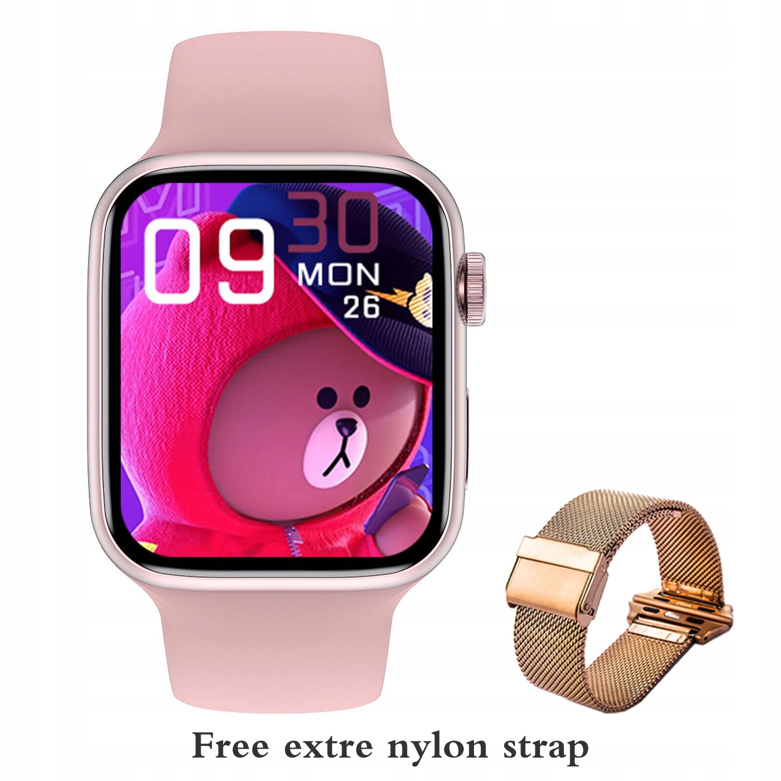 Unisex hodinky - Smartwatch Watch-Pink Set 2 44 mm GW67 Plus