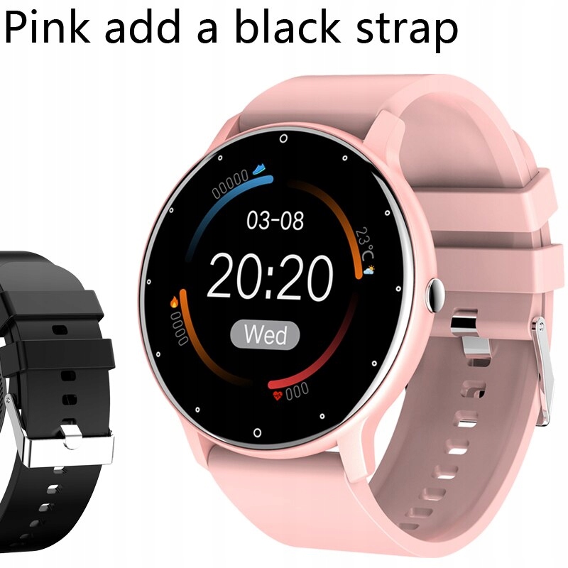 Unisex hodinky - Smartwatch Watch-Pink-add-čierne hodinky