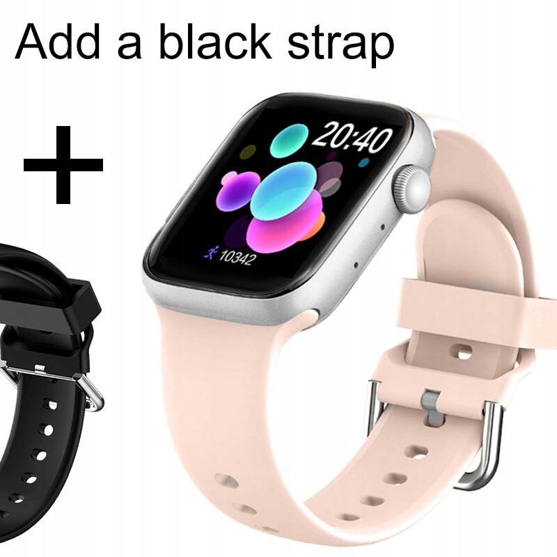 Unisex hodinky - Smartwatch Watch-Sr Pink Pridať čiernu farbu