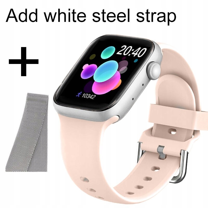 Unisex hodinky - Smartwatch Watch-Sr Pink Pridať oceľ SR