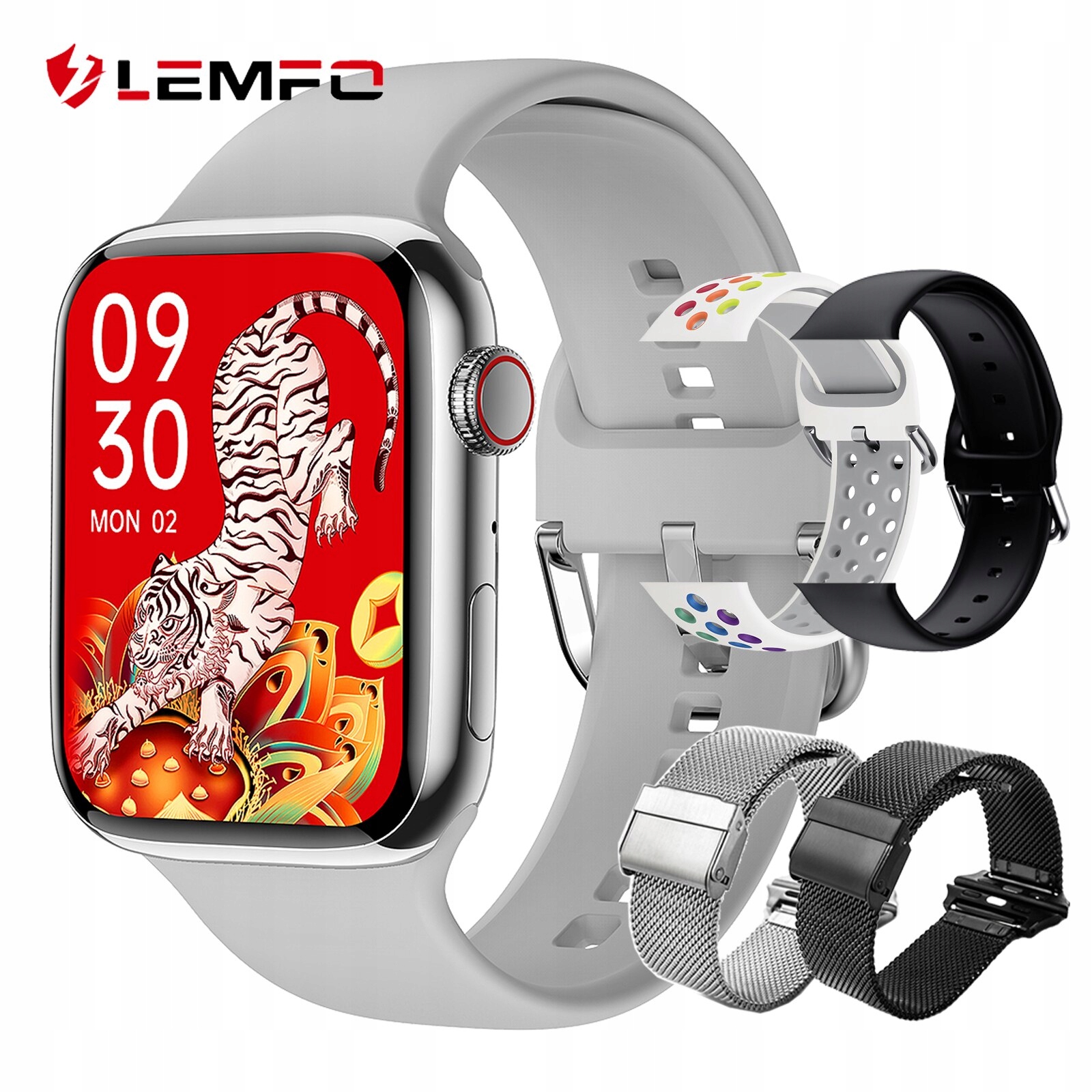 Unisex hodinky - Smartwatch Watch-Silver Set 13 44 mm pd7max