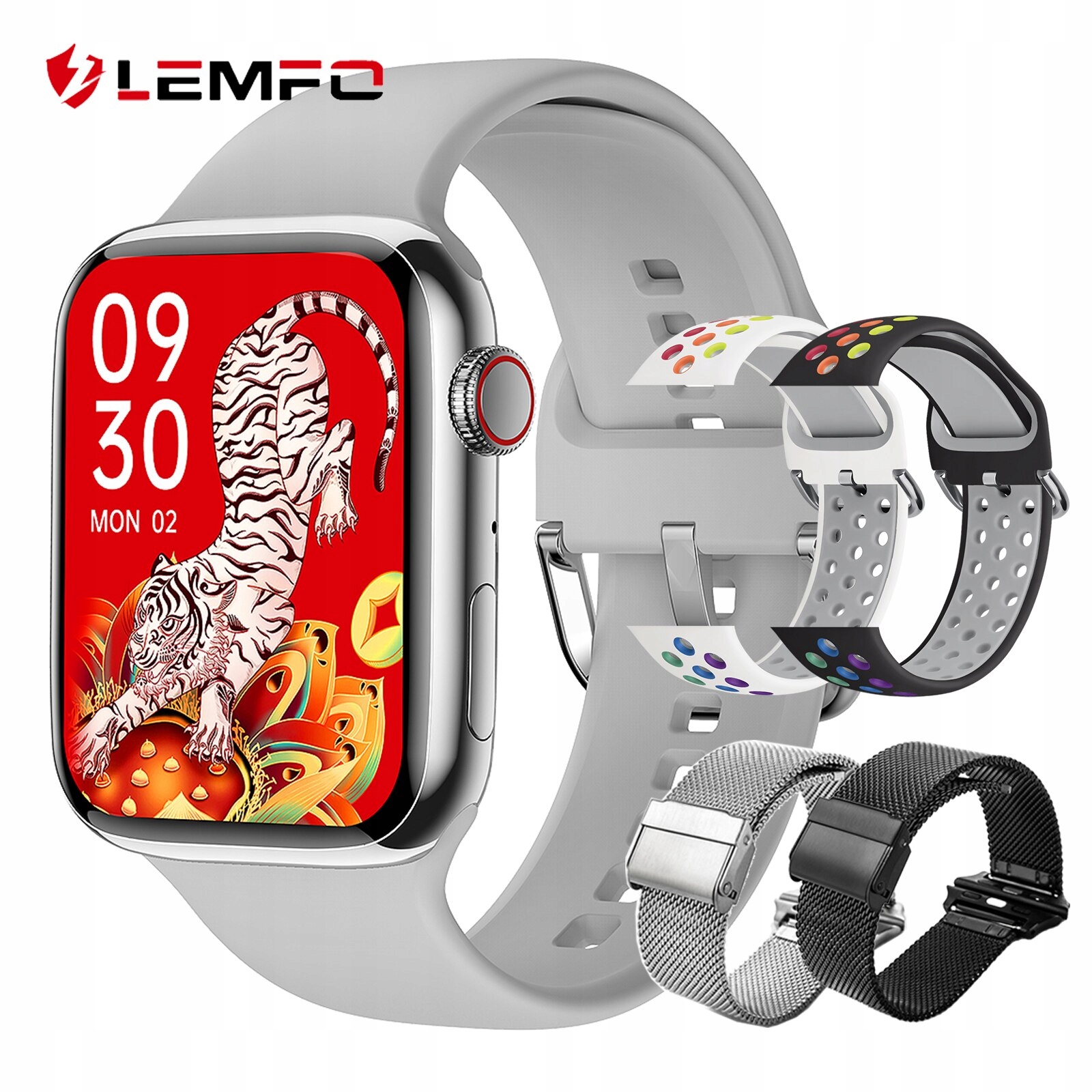 Unisex hodinky - Smartwatch Watch-Silver Set 15 44 mm pd7max