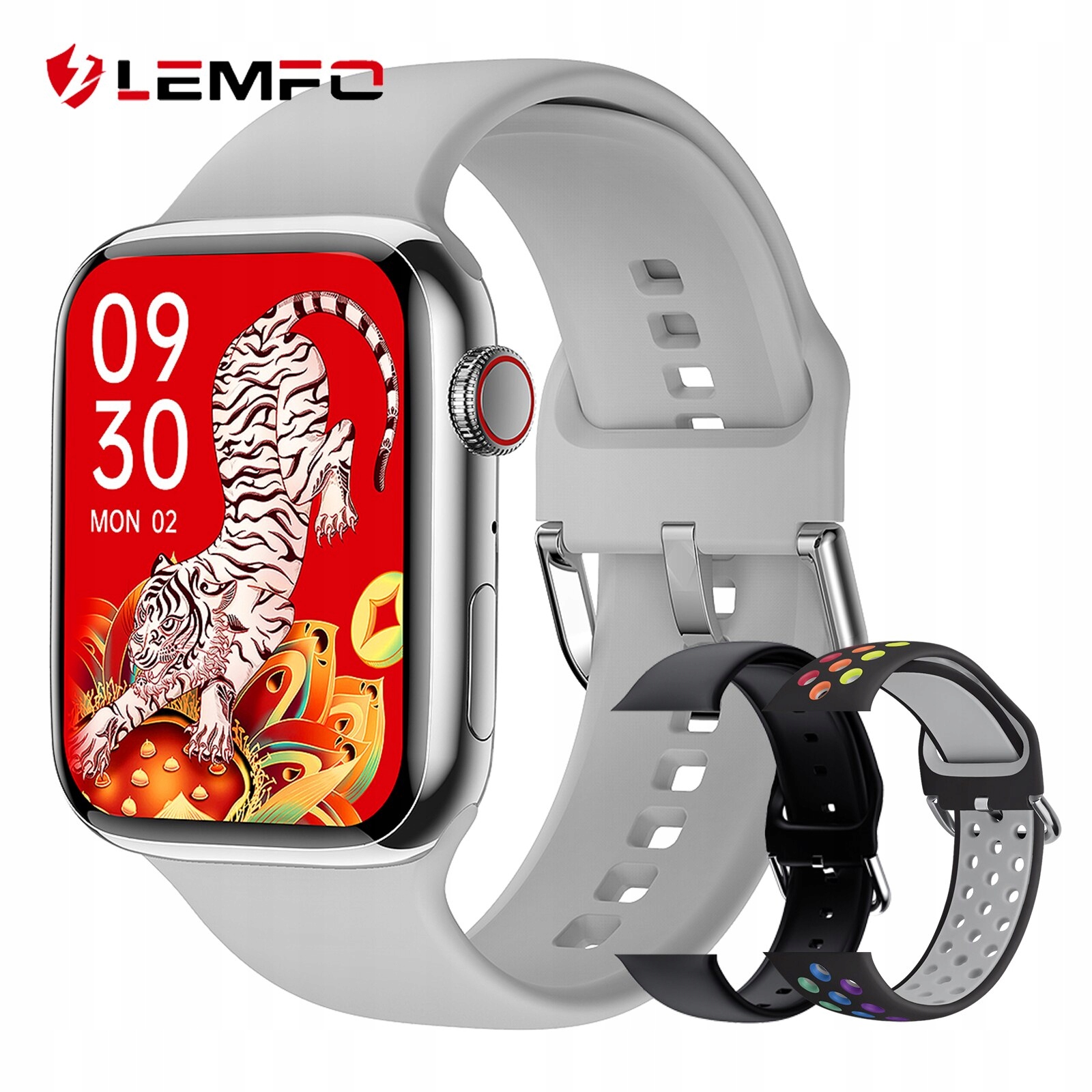 Unisex hodinky -  Smartwatch Watch-Srebrry set 8 44 mm pd7max