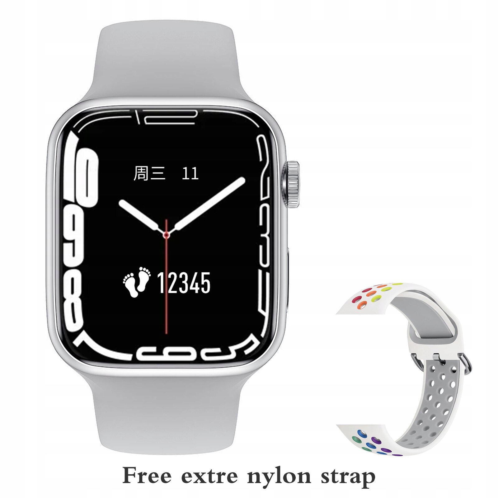 Unisex hodinky - Strávky Smartwatch Set-Silver Set 1 44 mm GW67 Plus