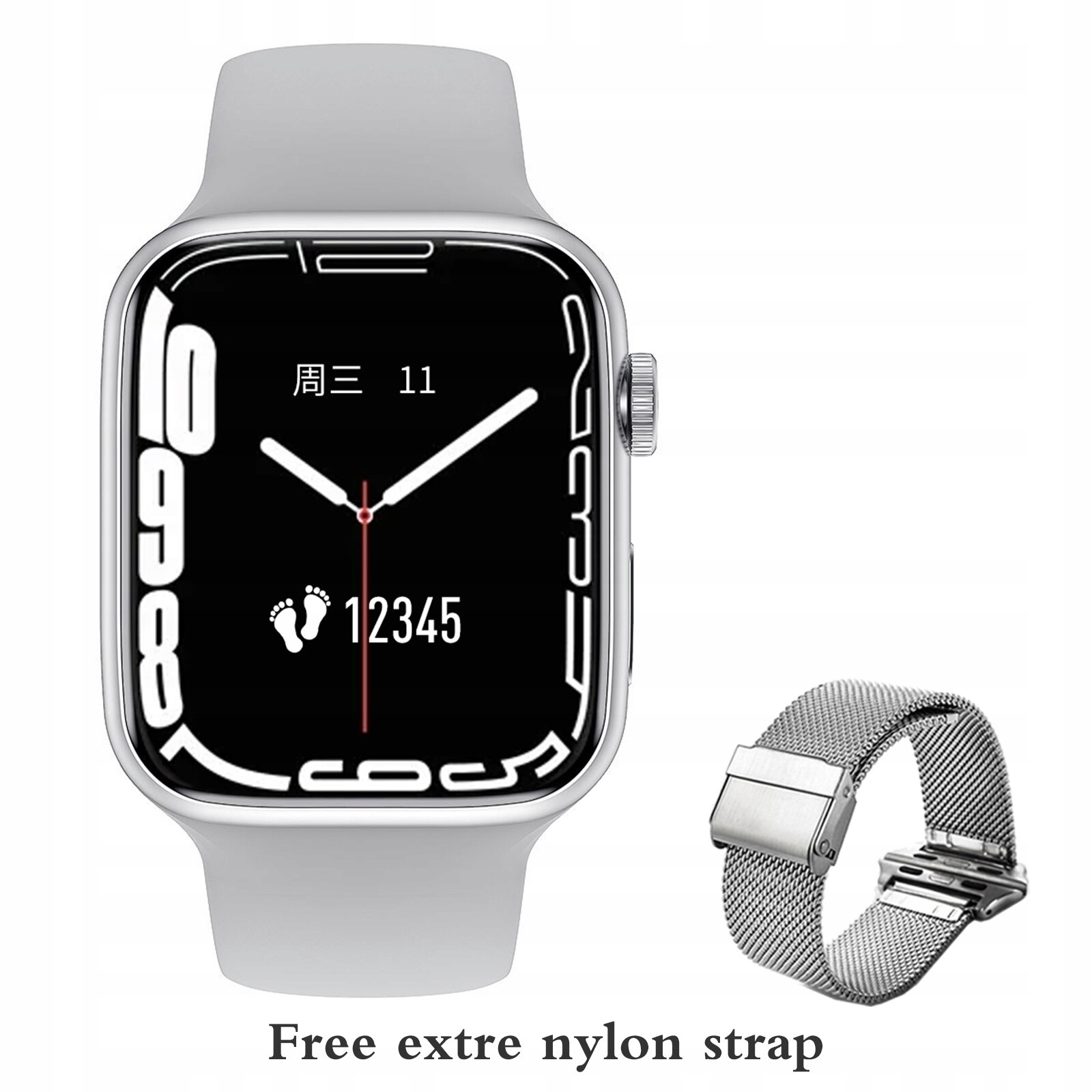 Unisex hodinky - Smartwatch Watch-Silver set 2 44 mm GW67 Plus