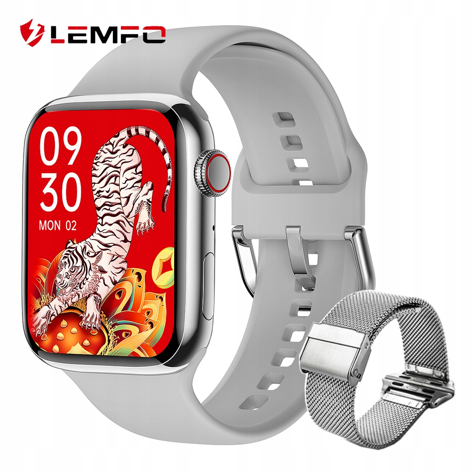 Unisex hodinky -  Smartwatch Watch-Srebry Set 7 44 mm pd7max