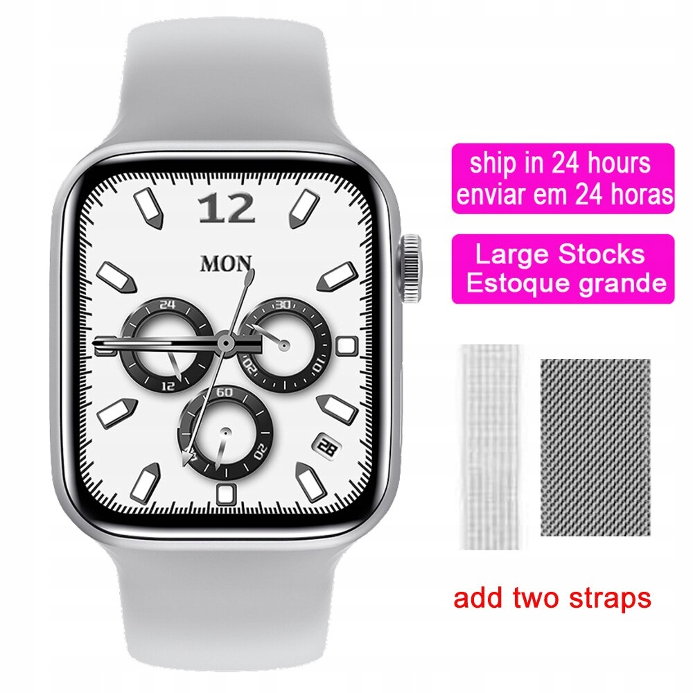 Unisex hodinky - Smartwatch Watch-Silveradd2straps 12