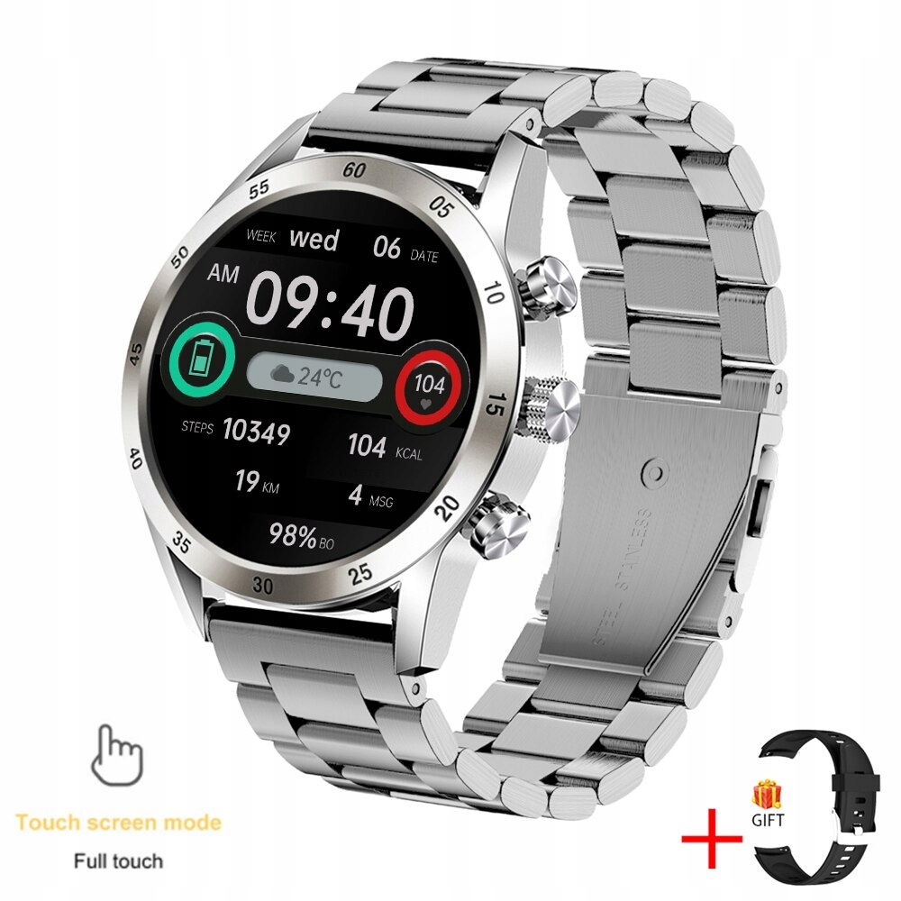 Unisex hodinky - Smartwatch Watch-SreBRNA SLAD 3