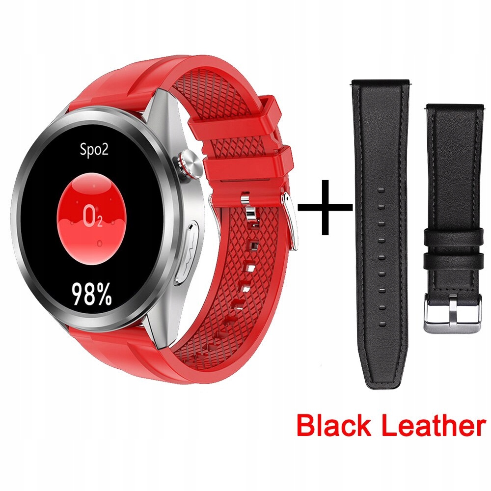 Unisex hodinky - Smartwatch Watch-Srebrry Red-Black L
