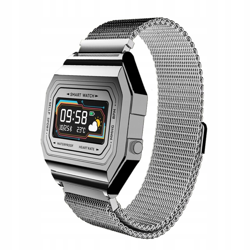 Unisex hodinky - Smartwatch Watch-Srebrry Milanese