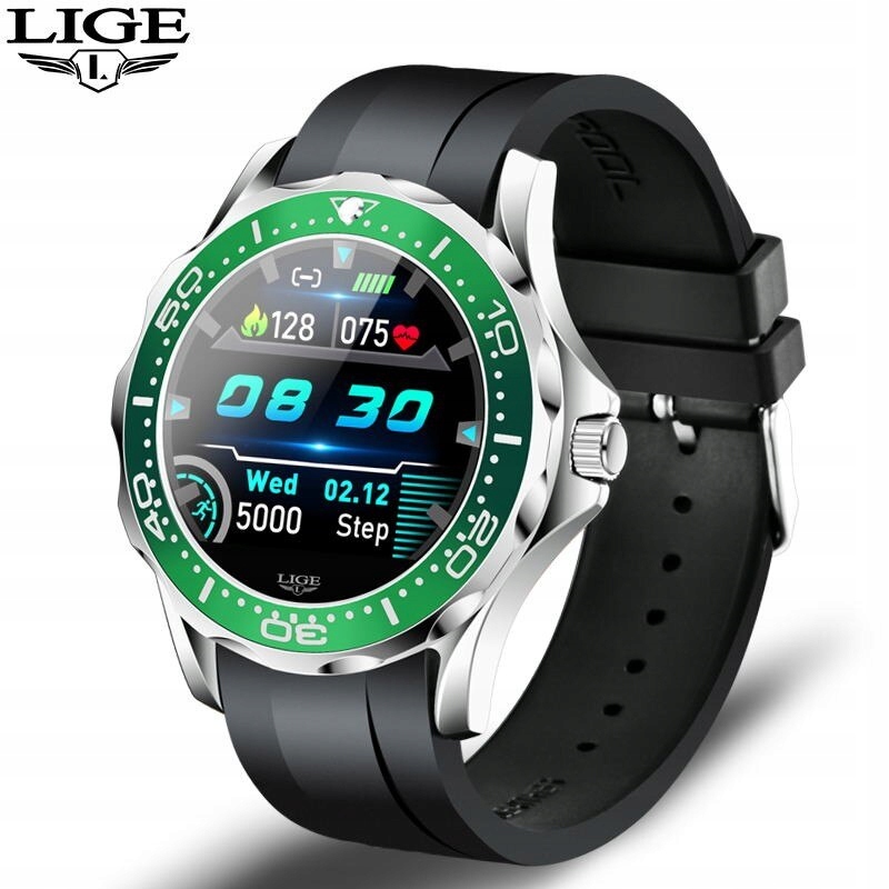 Unisex hodinky - Smartwatch Watch-Srebrry Green
