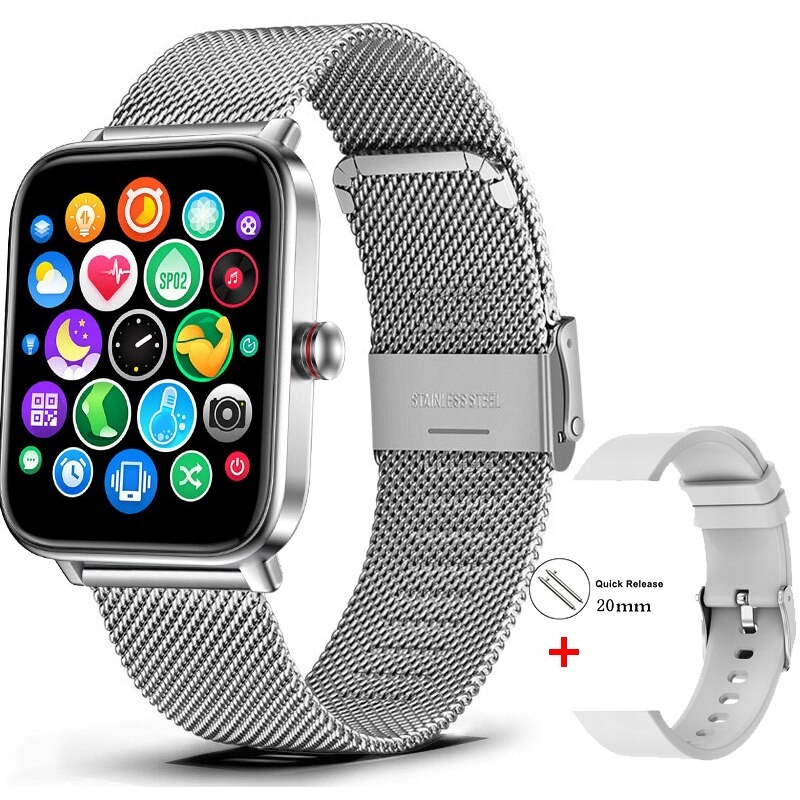 Unisex hodinky - Oceľový prúžok Smartwatch Watch-Silver 1