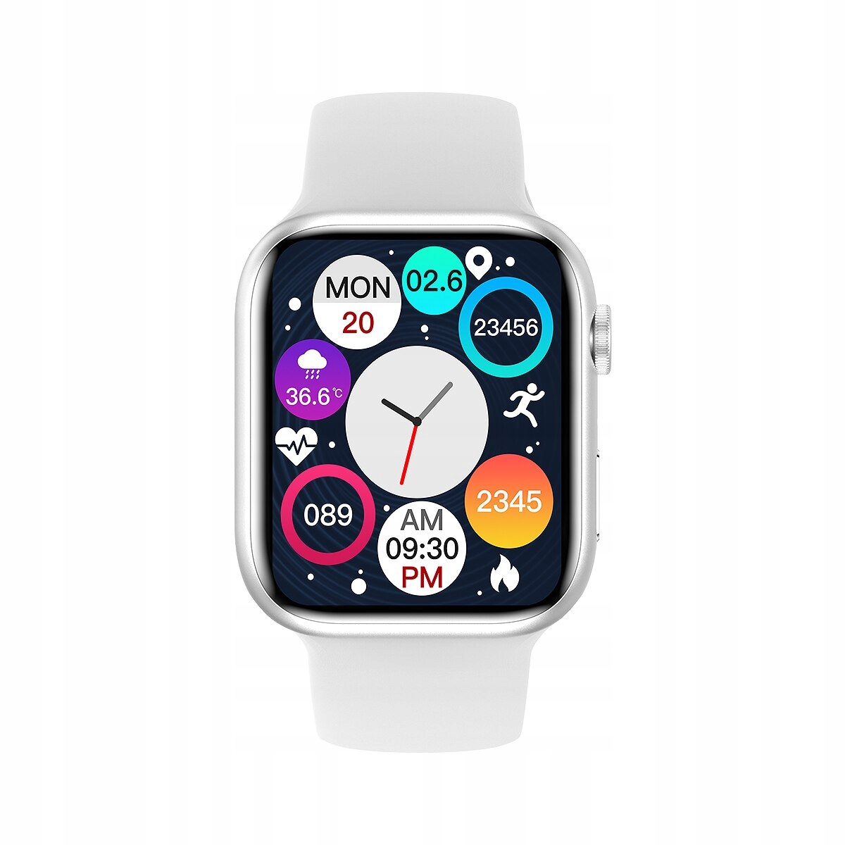 Unisex hodinky - Silikónová globálna verzia Smartwatch Silic-Silver