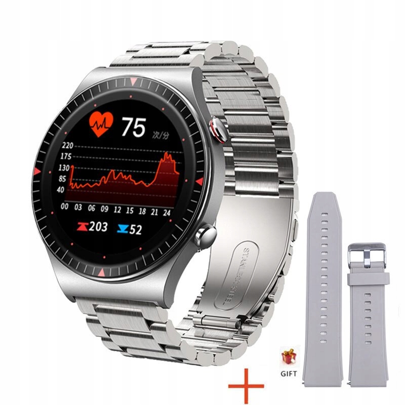 Unisex hodinky - Striebro Smartwatch Watch-Stal