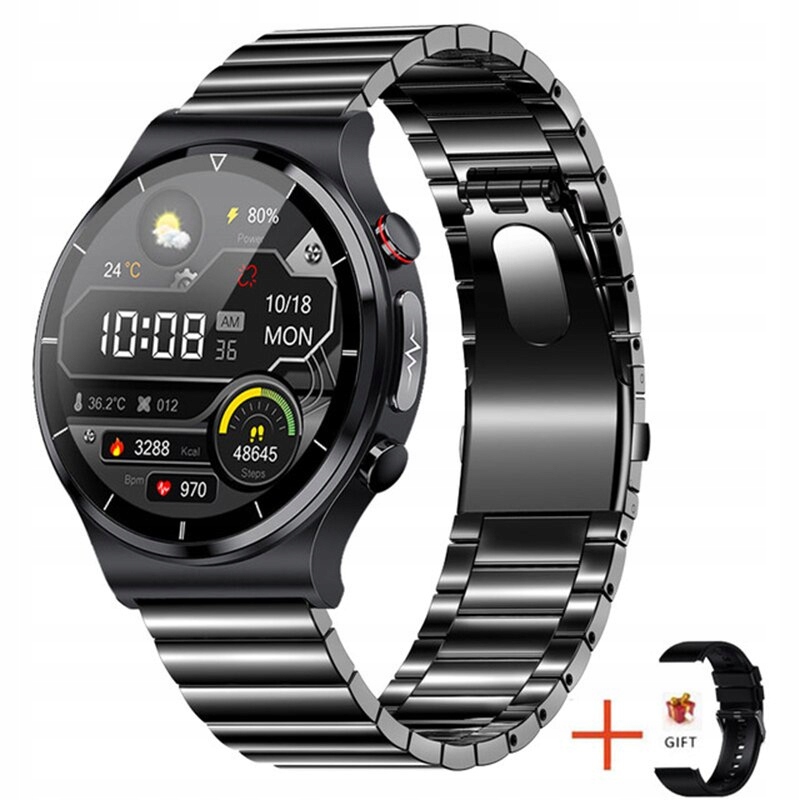 Unisex hodinky - Smartwatch Watch-Stal Black 1