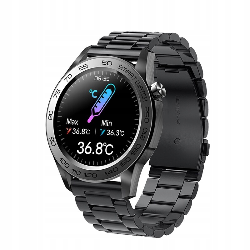 Unisex hodinky - Smartwatch Watch-Salt Black Belt 2