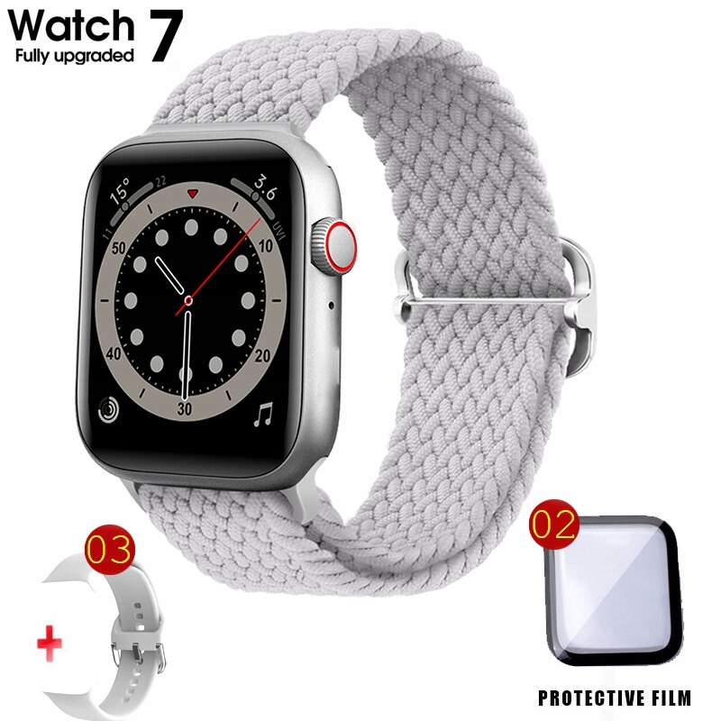 Unisex hodinky - Smartwatch Watch-Gray Nylon