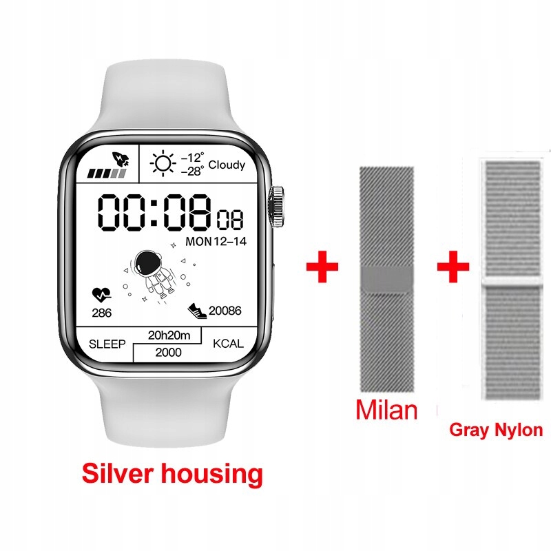 Unisex hodinky -  Smartwatch Watch-in-Gray-Mediolan-N S7 max