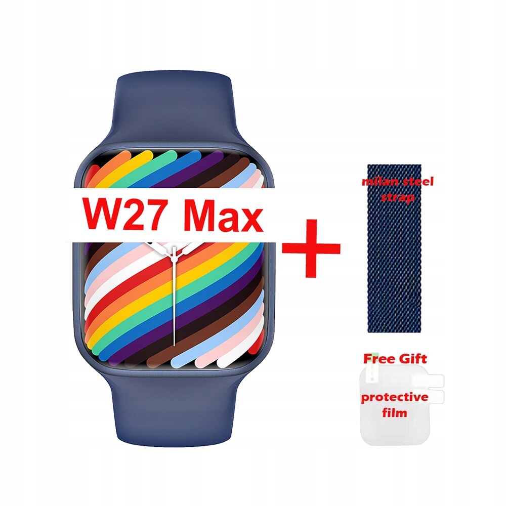Unisex hodinky - Smartwatch Watch-W27 Max Blue2