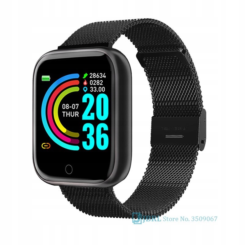 Unisex hodinky - Čierna oceľ Smartwatch Watch-X1;