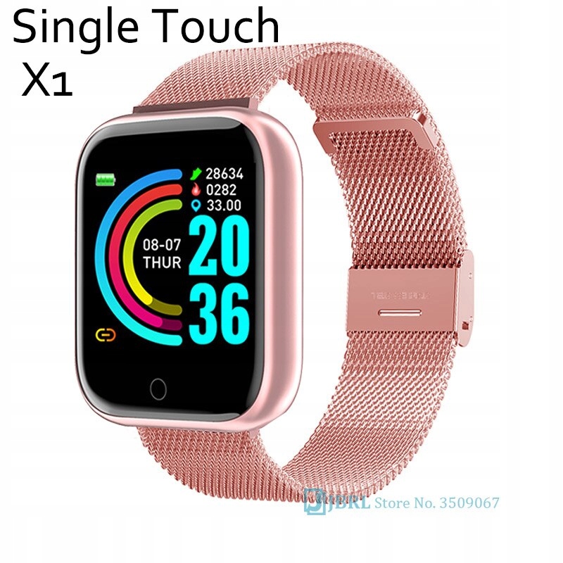 Unisex hodinky - Smartwatch Watch-X1 ružová oceľ