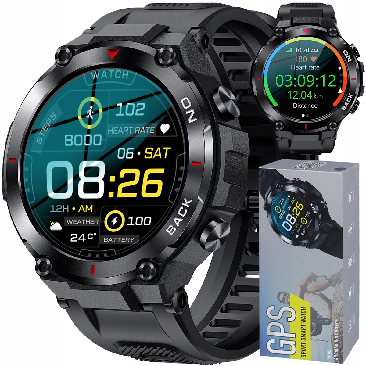 Pánské hodinky - Smartwatch Watch s GPS veľká ponuka batérie IP68 PL
