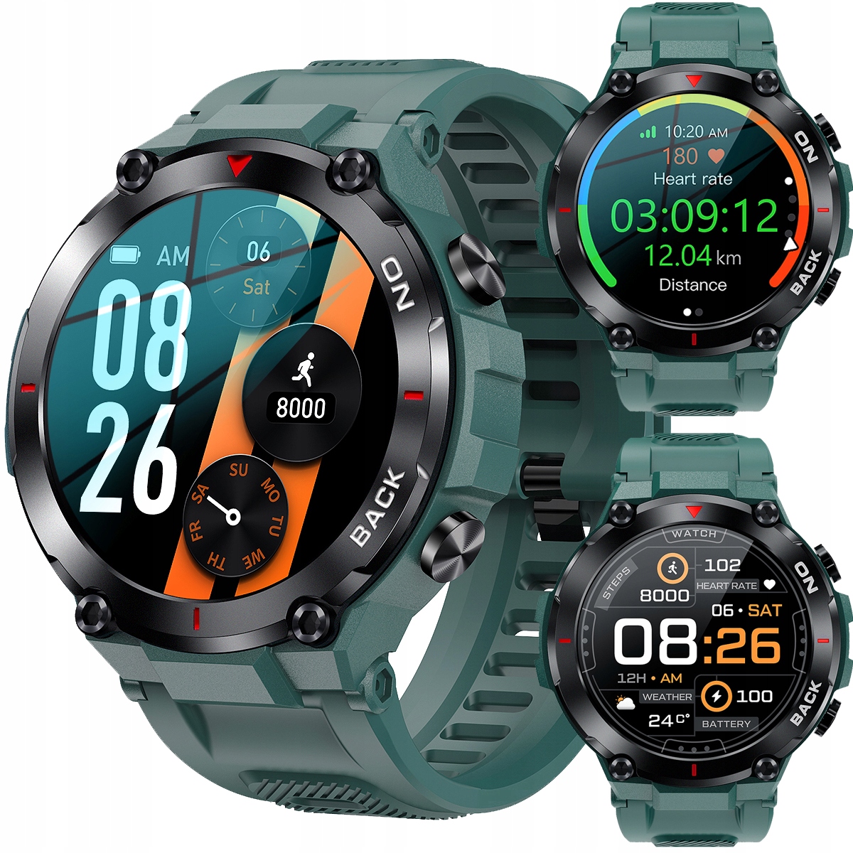 Pánské hodinky - Smartwatch Watch s GPS veľká vodotesná batéria