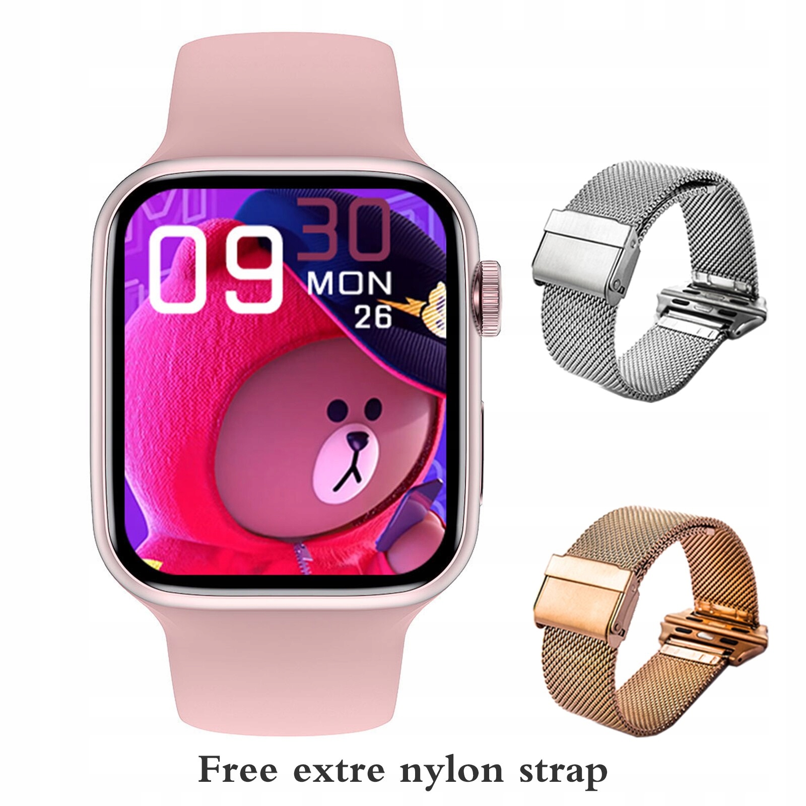 Unisex hodinky - Smartwatch Watch-Pink Set 5 44 mm GW67 Plus