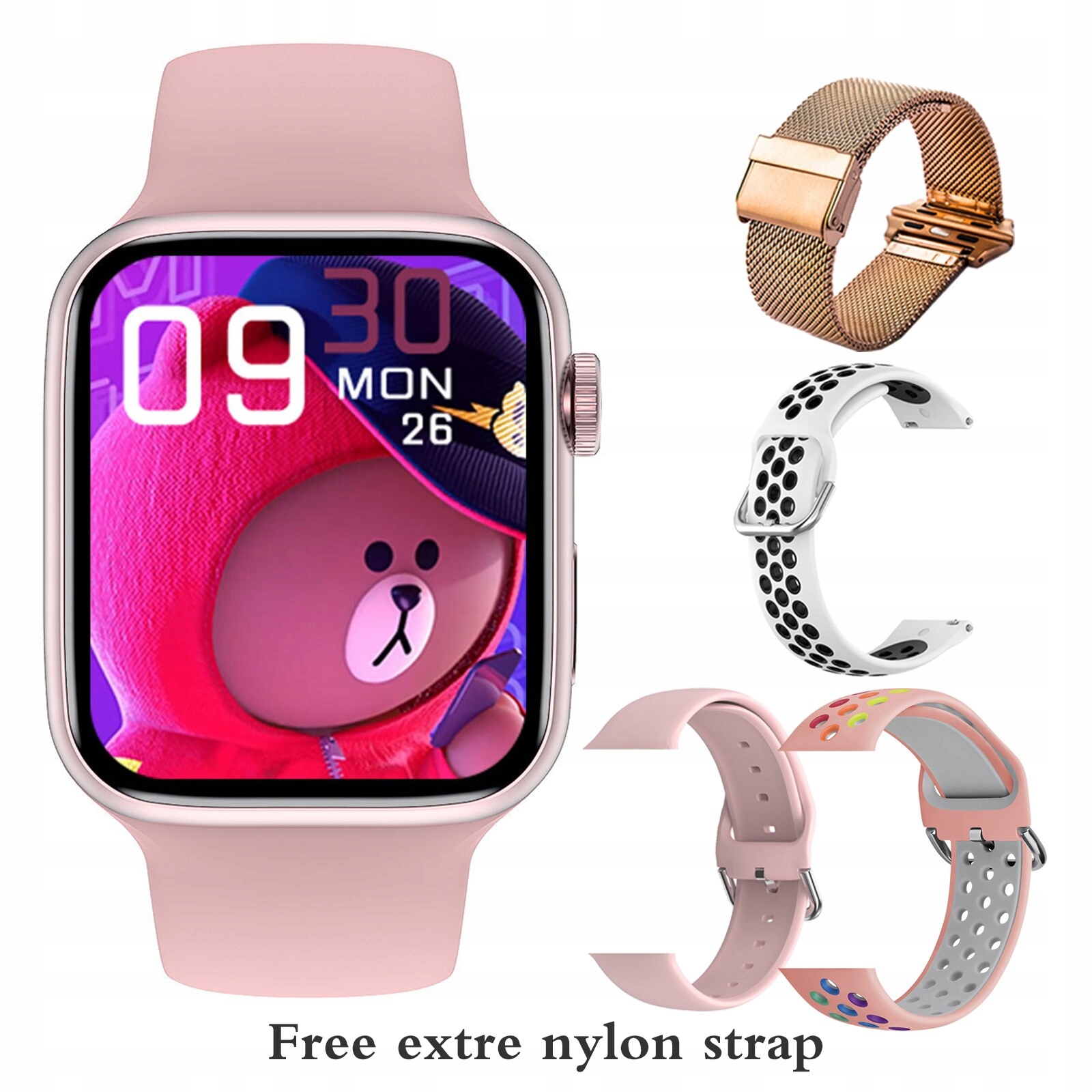Unisex hodinky - Smartwatch Watch-Pink Set 7 44 mm GW67 Plus