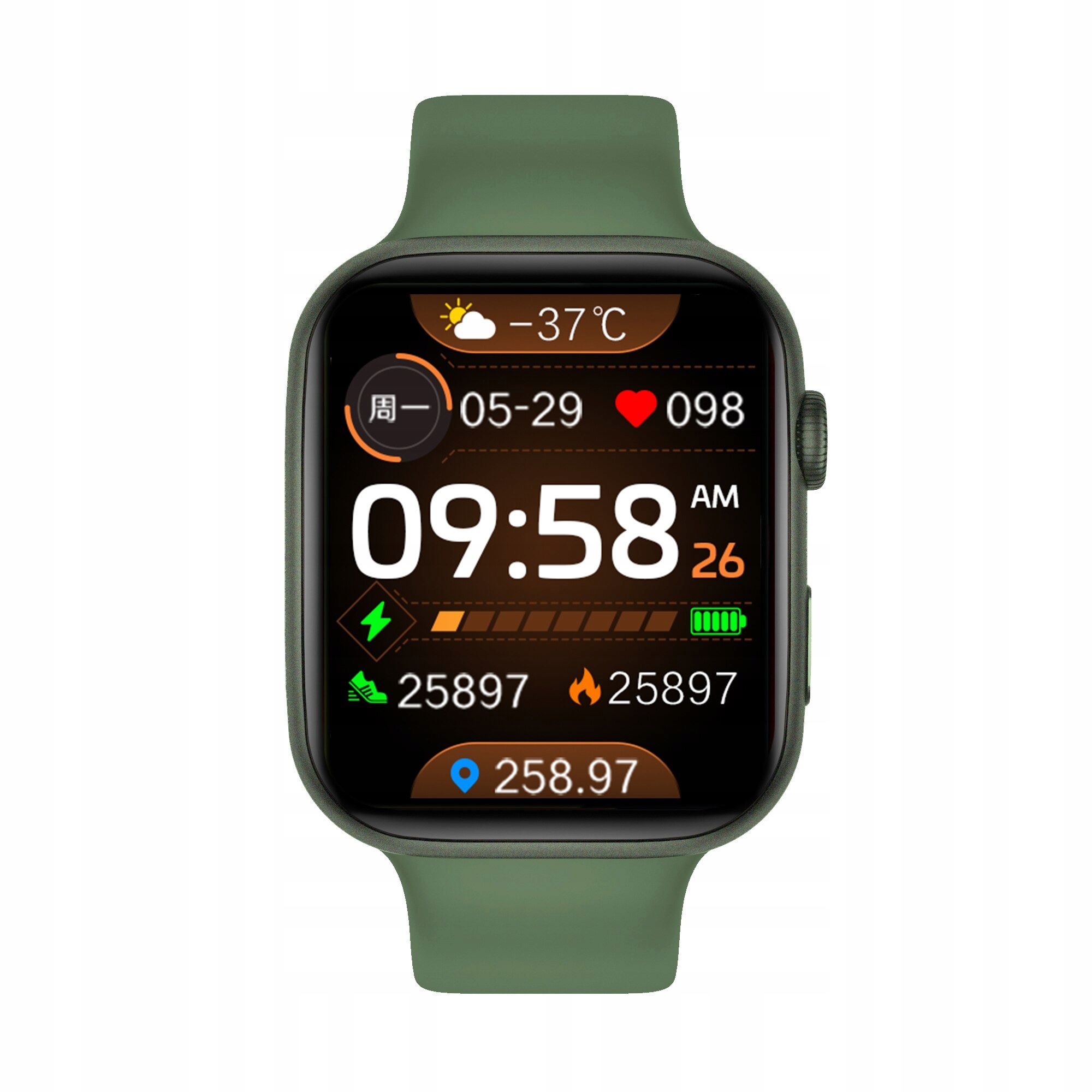 Unisex hodinky -  Smartwatch Watch-Green 2 ks