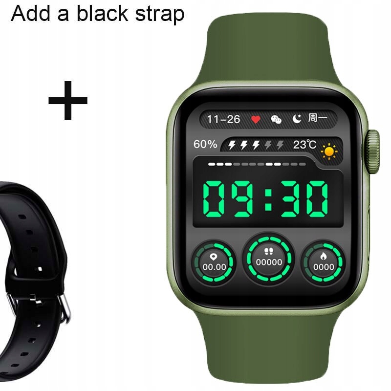 Unisex hodinky - Smartwatch Watch-Green Pridať čiernu farbu