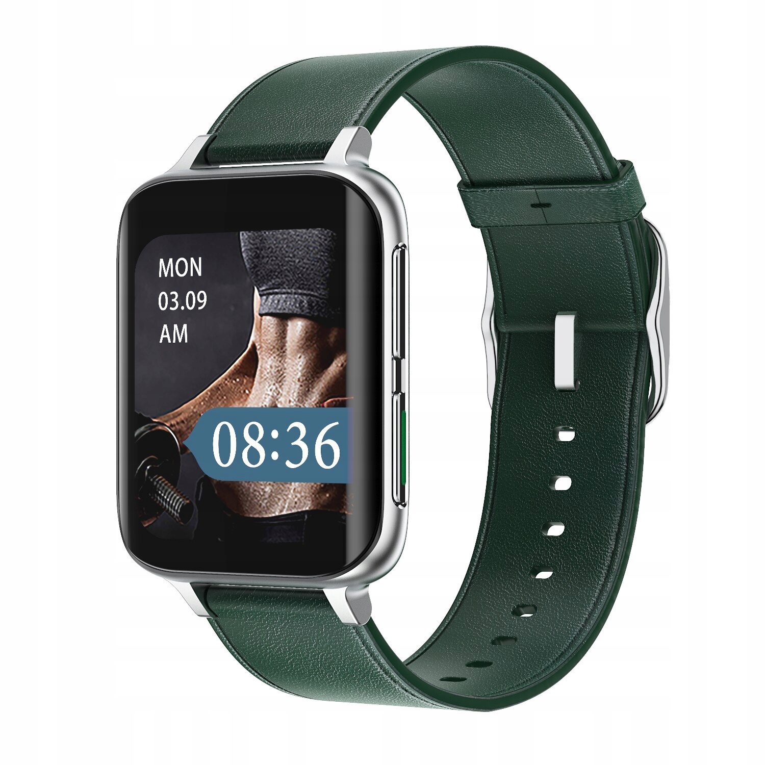 Unisex hodinky - Smartwatch Watch-Green Leath Rap