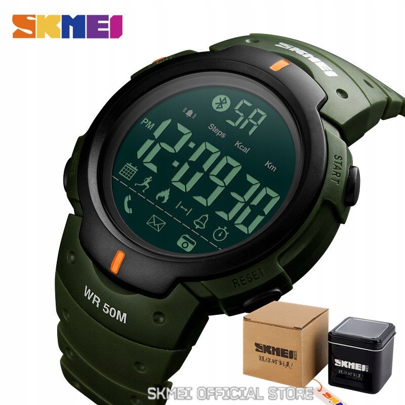 Unisex hodinky - Smartwatch Watch-Green s krabicou