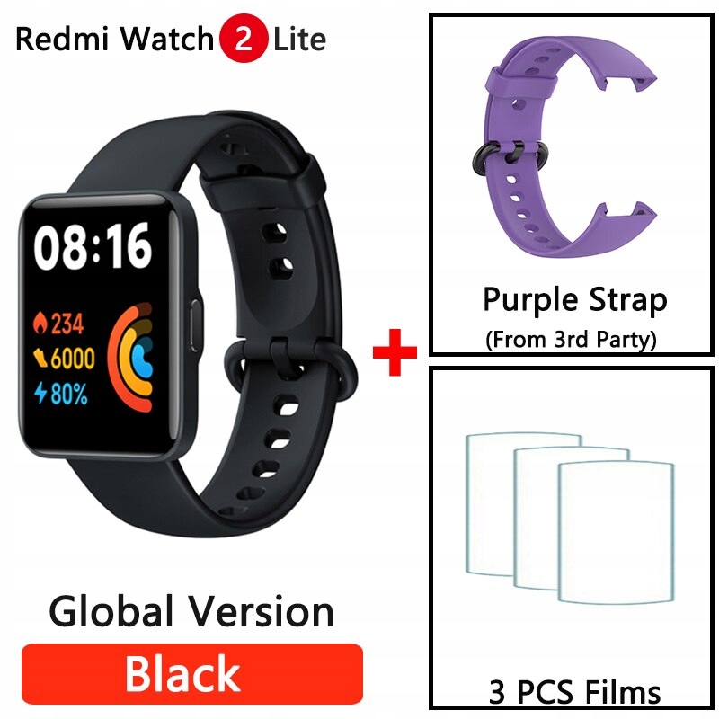 Unisex hodinky - Smartwatch Watch-Ad Purple Starp N Fi