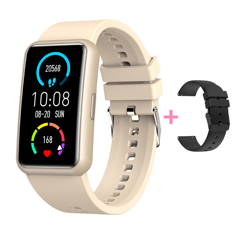 Unisex hodinky - Smartwatch Watch-Beige a Black